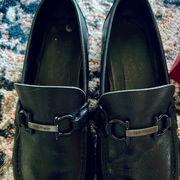 Salvatore Ferragamo 'Regal" Pebbled Leather Size 11 EE Black (Clearance Priced) - Picture 5 of 8